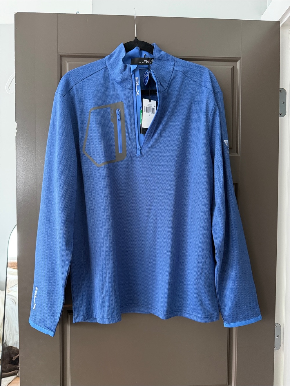 Ralph Lauren RLX Quarter-Zip Pullover in Periwinkle Blue